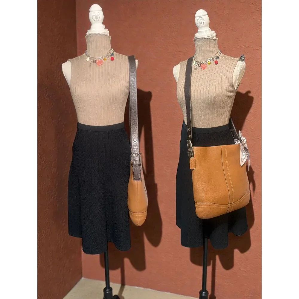 Coach Legacy Convertible Purse F10940 Camel Pebbled Leather Nickel Shoulder Bag - Picture 2 of 9